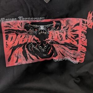 Game of Thrones Black and Red Dracarys Graphic Sweatshirt